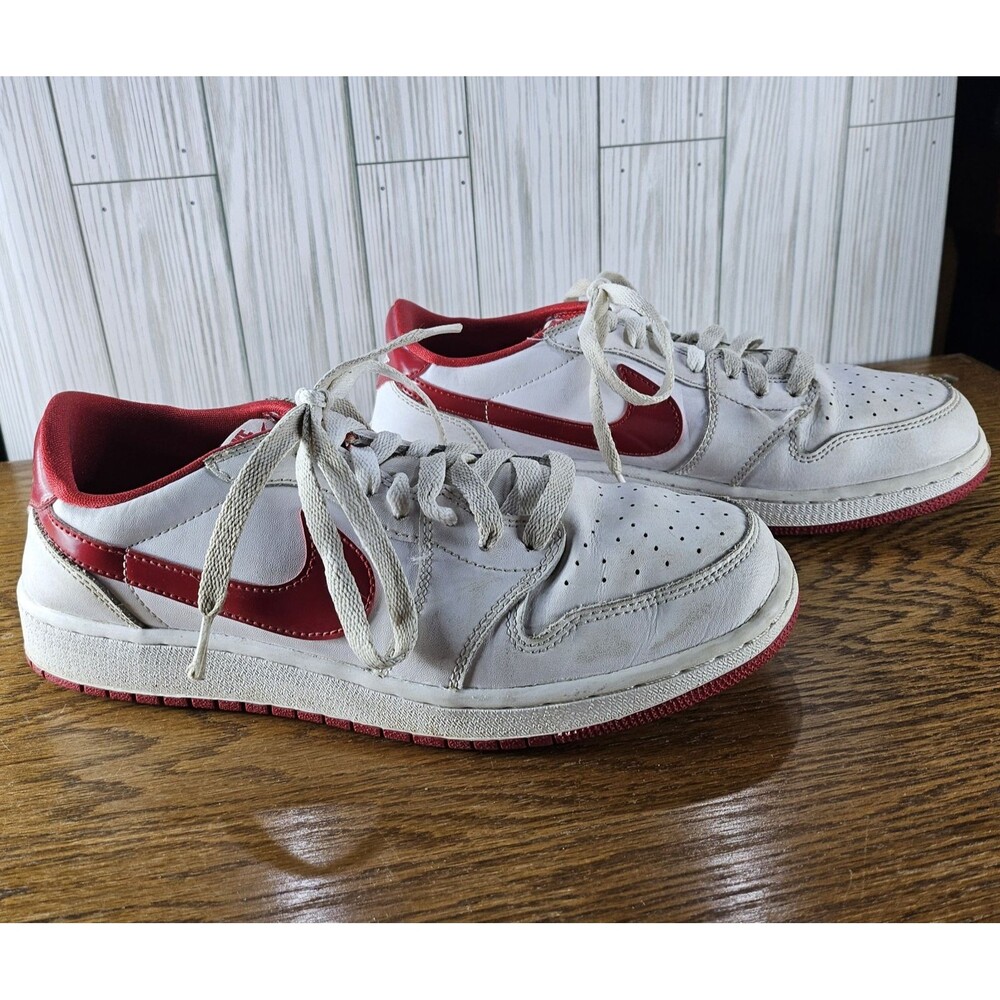 Nike Air Jordan 1 Retro Low OG BG Youth Size 7Y 'White Varsity Red' 709999-101